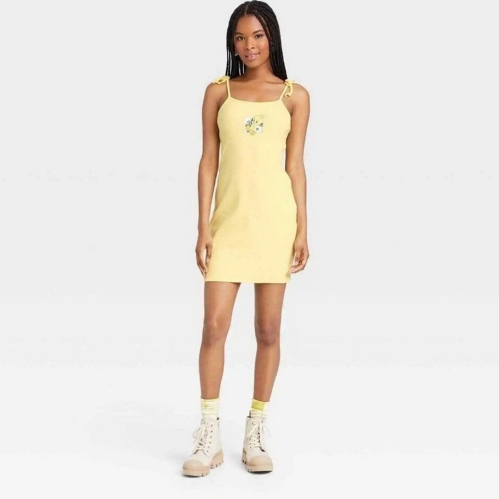 Women's Graphic LOONEY TUNES TWEETY Sleeveless Bodycon Dress Size‎ XL
